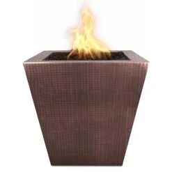 TOP Fires By The Outdoor Plus Vista 24x24-Inch Square Copper Gas Fire Pit