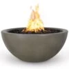 TOP Fires By The Outdoor Plus Luna Round Concrete Gas Fire Pit -Firepits Direct Store opt lun30 ash a 10 21