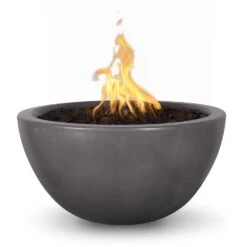 TOP Fires By The Outdoor Plus Luna Round Concrete Gas Fire Bowl -Firepits Direct Store opt lunfo30 cst a 07 21