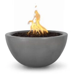 TOP Fires By The Outdoor Plus Luna Round Concrete Gas Fire Bowl -Firepits Direct Store opt lunfo30 ngy a 07 21