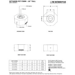 The Outdoor Plus OPT-OCTG84 Ready-to-Finish Octagon Fire Pit Kit, 84-Inch -Firepits Direct Store opt octg36pb specs a 11 21