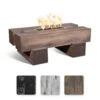 TOP Fires By The Outdoor Plus Palo 60x29-Inch Linear Wood Grain Concrete Gas Fire Pit -Firepits Direct Store opt pal48 config a 06 20