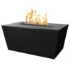 TOP Fires By The Outdoor Plus Mesa 60x24-Inch Linear Powder Coated Steel Gas Fire Pit -Firepits Direct Store opt pctt4824 blk a 08 21