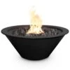 TOP Fires By The Outdoor Plus Cazo Round Powder Coat Gas Fire Bowl -Firepits Direct Store opt r24pcfo blk a 07 21