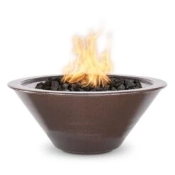 TOP Fires By The Outdoor Plus Cazo Round Powder Coat Gas Fire Bowl -Firepits Direct Store opt r24pcfo cpv a 07 21