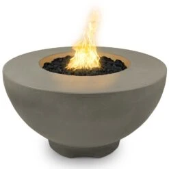 TOP Fires By The Outdoor Plus Sienna 37-Inch Round Concrete Gas Fire Pit