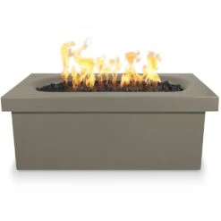 TOP Fires By The Outdoor Plus Ramona 60x24-Inch Linear Concrete Gas Fire Pit