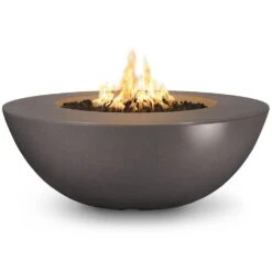 TOP Fires By The Outdoor Plus Sedona Wide Ledge Concrete Gas Fire Pit -Firepits Direct Store opt sedwl48 cst a 09 21