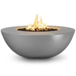 TOP Fires By The Outdoor Plus Sedona Wide Ledge Concrete Gas Fire Pit -Firepits Direct Store opt sedwl48 ngy a 09 21