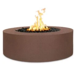 TOP Fires By The Outdoor Unity 60x18-Inch Round Powder Coated Steel Gas Fire Pit -Firepits Direct Store opt unypc48 cpv a 09 21 2