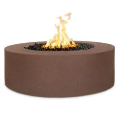 TOP Fires By The Outdoor Unity 72x24-Inch Round Powder Coated Steel Gas Fire Pit -Firepits Direct Store opt unypc48 jav a 09 21