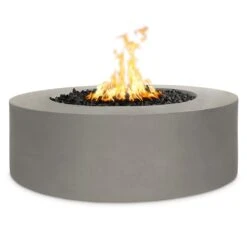TOP Fires By The Outdoor Unity 60x18-Inch Round Powder Coated Steel Gas Fire Pit -Firepits Direct Store opt unypc48 pew a 09 21 2