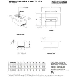 The Outdoor Plus OPT-URST10816 Ready-to-Finish Rectangle Fire Pit Table Kit, 108x36-Inch 9 The Outdoor Plus OPT-URST10816 Ready-to-Finish Rectangle Fire Pit Table Kit, 108x36-Inch -Firepits Direct Store opt urst4816pb specs a 11 21 4