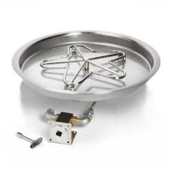 HPC Fire MLFPK Match Light Gas Fire Pit Kit, Round Bowl Pan