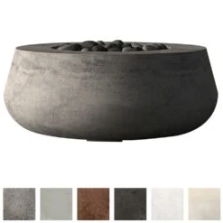 Prism Hardscapes PH-721 Dune Concrete Gas Fire Bowl, 42-Inch