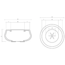 Prism Hardscapes PH-722 Oasis Concrete Gas Fire Bowl, 42-Inch -Firepits Direct Store ph 722 config spec a 2 23