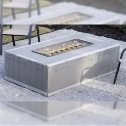 Crossfire By Warming Trends 72x42-Inch Rectangular Ready-to-Finish Fire Pit Enclosure With Gas Burner Kit -Firepits Direct Store rtf rect kit a 03 21 2