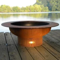 Fire Pit Art SATLC Saturn Gas Fire Pit With Lid -Firepits Direct Store saturn 1 1