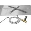 Firegear FPB-SFBSMTN Match Light Gas Fire Pit Burner Kit With Square Flat Pan & Stainless Steel Burning Spur -Firepits Direct Store square mt flat