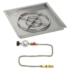 American Fire Glass Match Light Fire Pit Kits, Square Bowl Pans -Firepits Direct Store ss sqpmkit p 24 3 11 19