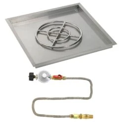 American Fire Glass Match Light Fire Pit Kits, Square Bowl Pans -Firepits Direct Store ss sqpmkit p 30 3 11 19