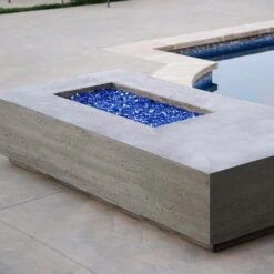 Prism Hardscapes PH-409 Tavola 5 Concrete Gas Fire Pit, 80x38-Inch -Firepits Direct Store tavola 5 ls d 04 22