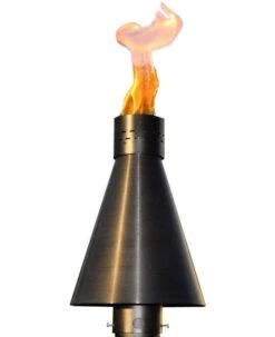 HPC Fire Black Aluminum Match Light Torch Head With 8-Foot Post
