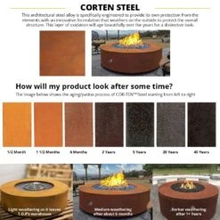 TOP Fires By The Outdoor Plus Billow 72x24-Inch Rectangular Corten Steel Gas Fire Pit -Firepits Direct Store top fire color guide corten steel a 09 21 9