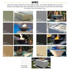 TOP Fires By The Outdoor Plus Luna Round Concrete Gas Fire Bowl -Firepits Direct Store top fire color guide gfrc a 09 21 5