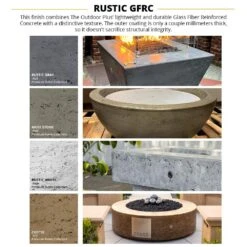 TOP Fires By The Outdoor Plus Florence Round Wide Concrete Gas Fire Pit 39 TOP Fires By The Outdoor Plus Florence Round Wide Concrete Gas Fire Pit -Firepits Direct Store top fire color guide rustic gfrc a 09 21