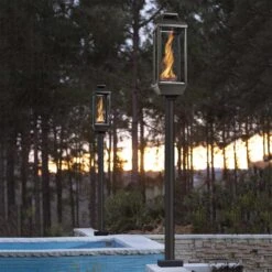 Tempest Torch Gas Lantern Torch Head With Pillar Mount Assembly