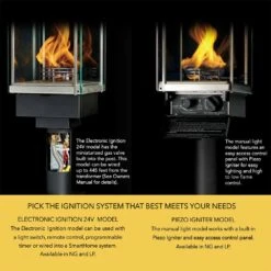 Tempest Torch Gas Lantern Torch Head With Pillar Mount Assembly -Firepits Direct Store tt lantern spec b 04 21 2