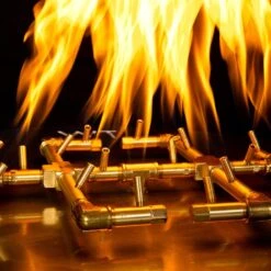 Crossfire By Warming Trends CFBL-FLKV Match Light Linear Brass Gas Fire Pit Burner Kit -Firepits Direct Store upk ls a a 03 21 8